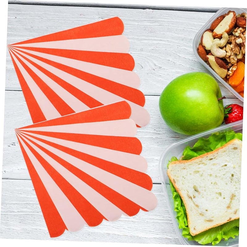 Beaupretty 16 Pack Striped Cocktail Napkins Soft Absorbent Paper Guest Towels for Weddings Parties - Image 5